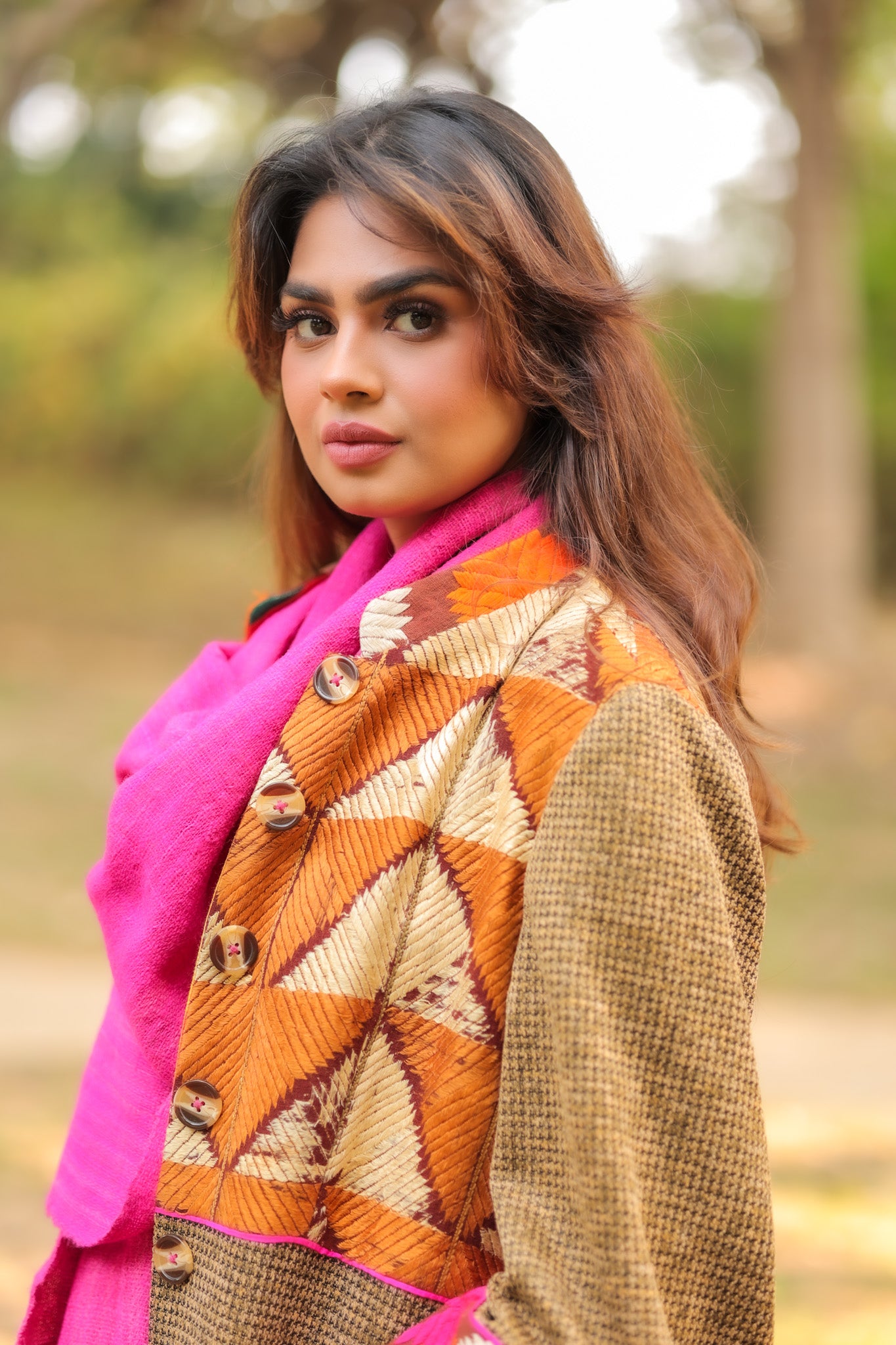Nargis Meerzai Winter jacket Brown