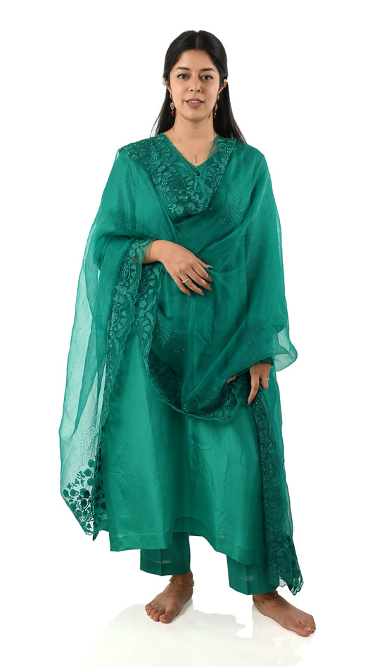 Reshmi Shaista Silk Joda (Green)