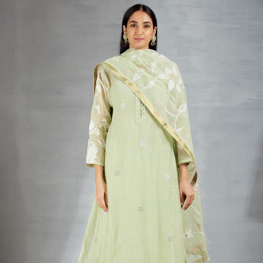 Dhakai joda in Apple Green