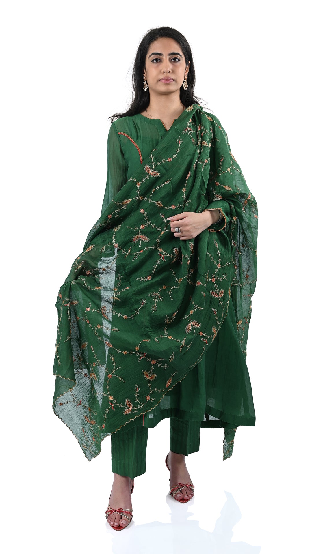 Mahenoor Joda- Kaahi Bottle green – SihaliJageer