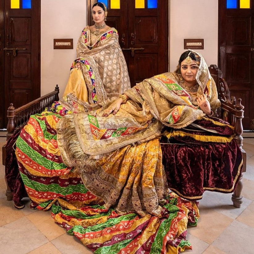Bespoke ghararas and lehengas, traditional weaves and handwork ...