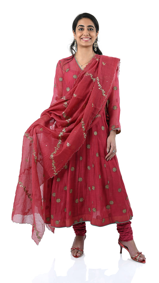 Zoqia Meena Booti Joda- Surkh