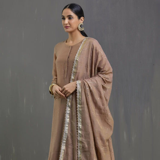 Kamdani lehenga Joda- Brown