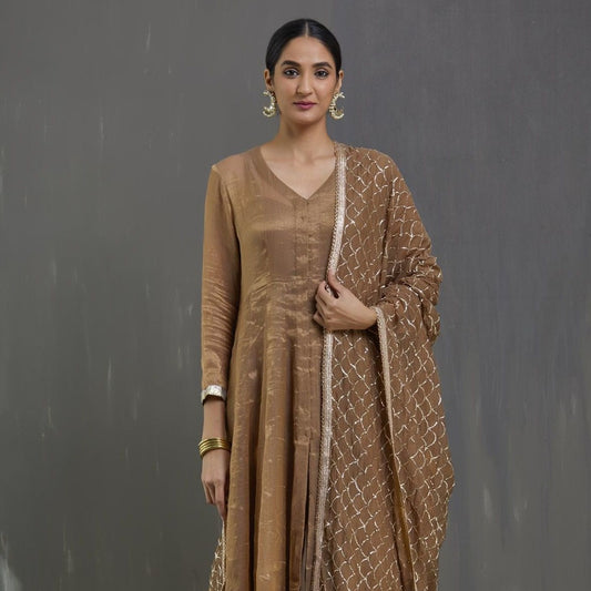 Mahepusht lehenga Joda- Light Brown