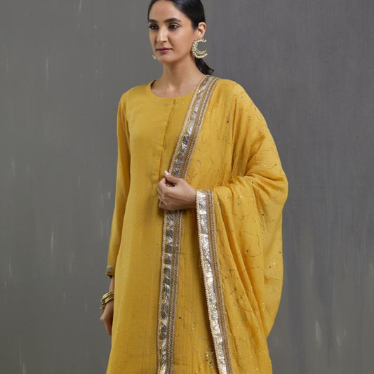 Kamdani lehenga Joda- kesari