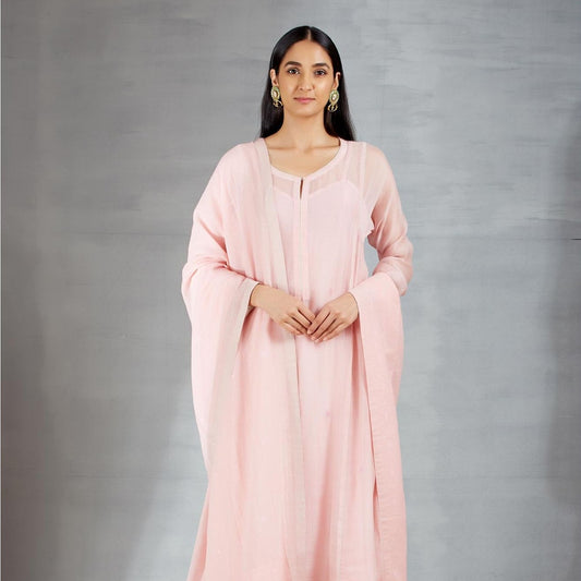 Dhakai joda in Pale Pink